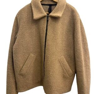 Men's Cozy Tan camel Carmel Harris Wharf London wool golf zip front jacket